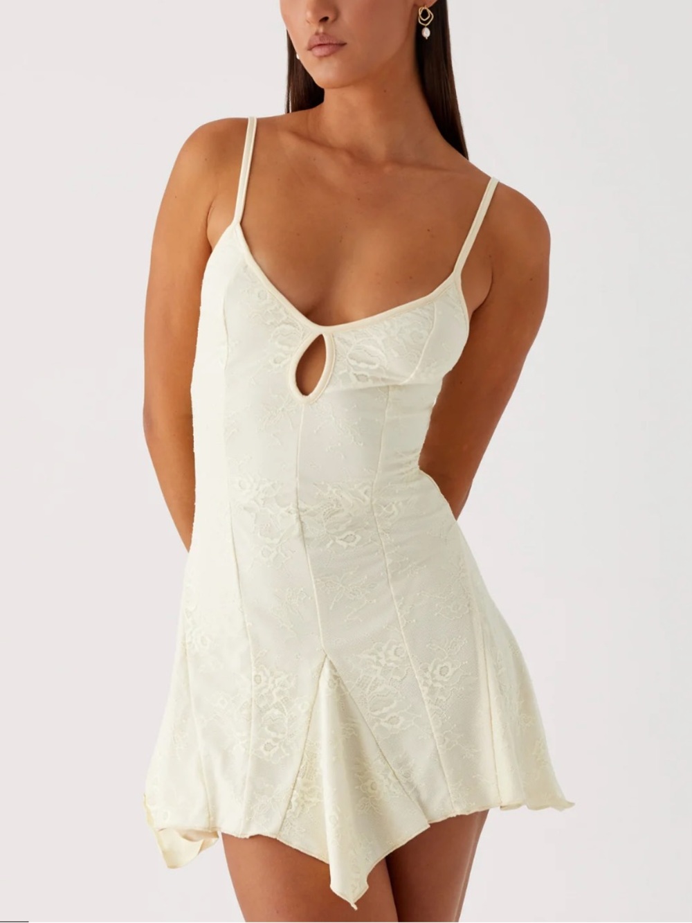 Peppermayo Surry Mini Dress Yellow Lace NWT Size 8